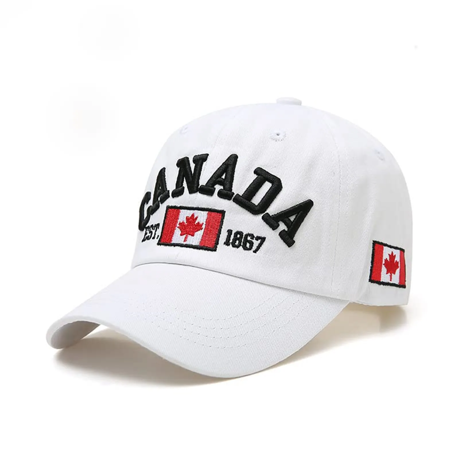 Canada Baseball Cap Adjustable Canada Hat For Men Women Embroidered Maple Leaf Golf Hat Canada Souvenirs Hip Hop Golf Sport