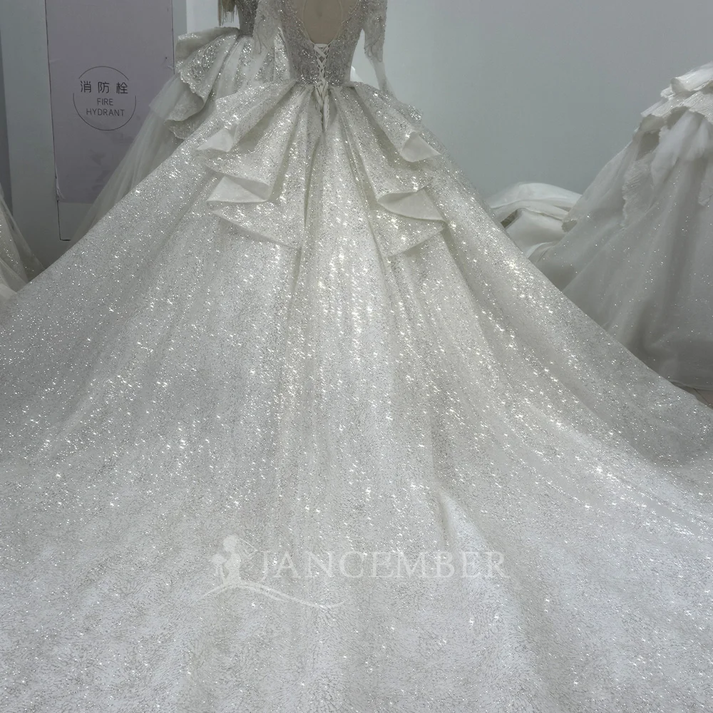 knee length dresses for ladies Silver Moonlight Off-Shoulder Lace-Embellished Gown with Sheer Long Sleeves main image 0