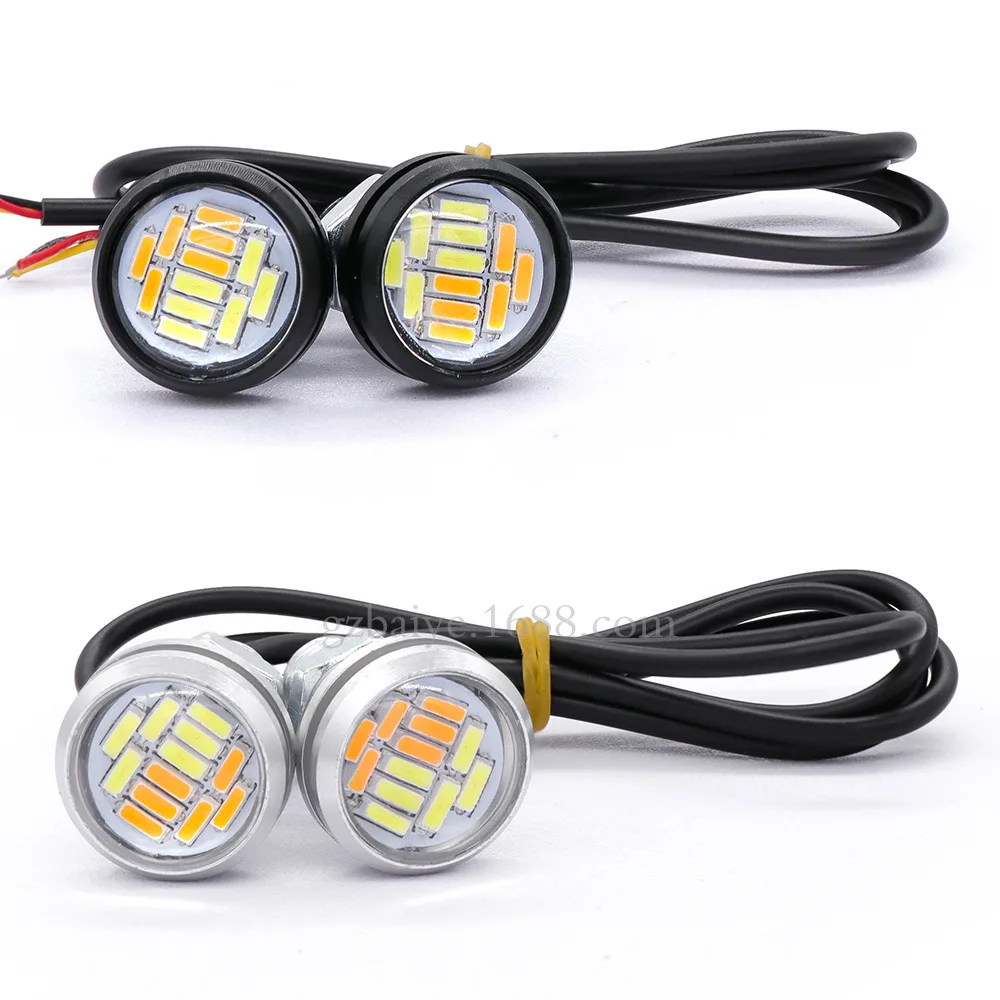 2pcs China Factory LED Eagle Eye Fog Lamp 23MM Car Light Accessories Daytime Running Light