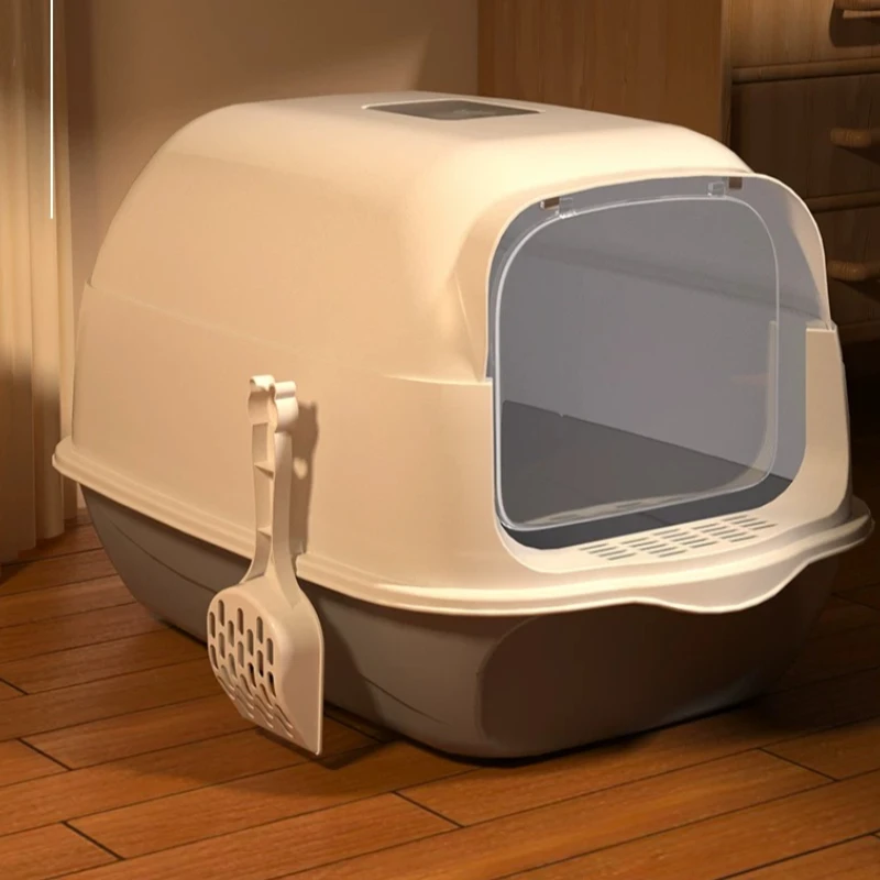 Sandbox Defecation Litter Box Castle For Cats Closed Toilet Litter Box Accessories Extra Large Arenero Para Gatos Pet Products