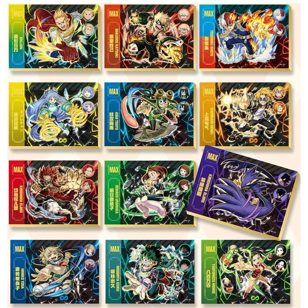 New My Hero Academia Game Cards Bakugou Katsuki Todoroki Shoto Cosplay Hardcover Collection Anime Poker Children Toy Gift