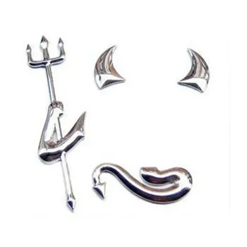 1szt Naklejka samochodowa DIY Zabawna moda 3D Mały diabeł Demon Stylizacja Uniwersalny emblemat samochodowy Logo Naklejki PVC Akcesoria dekoracyjne