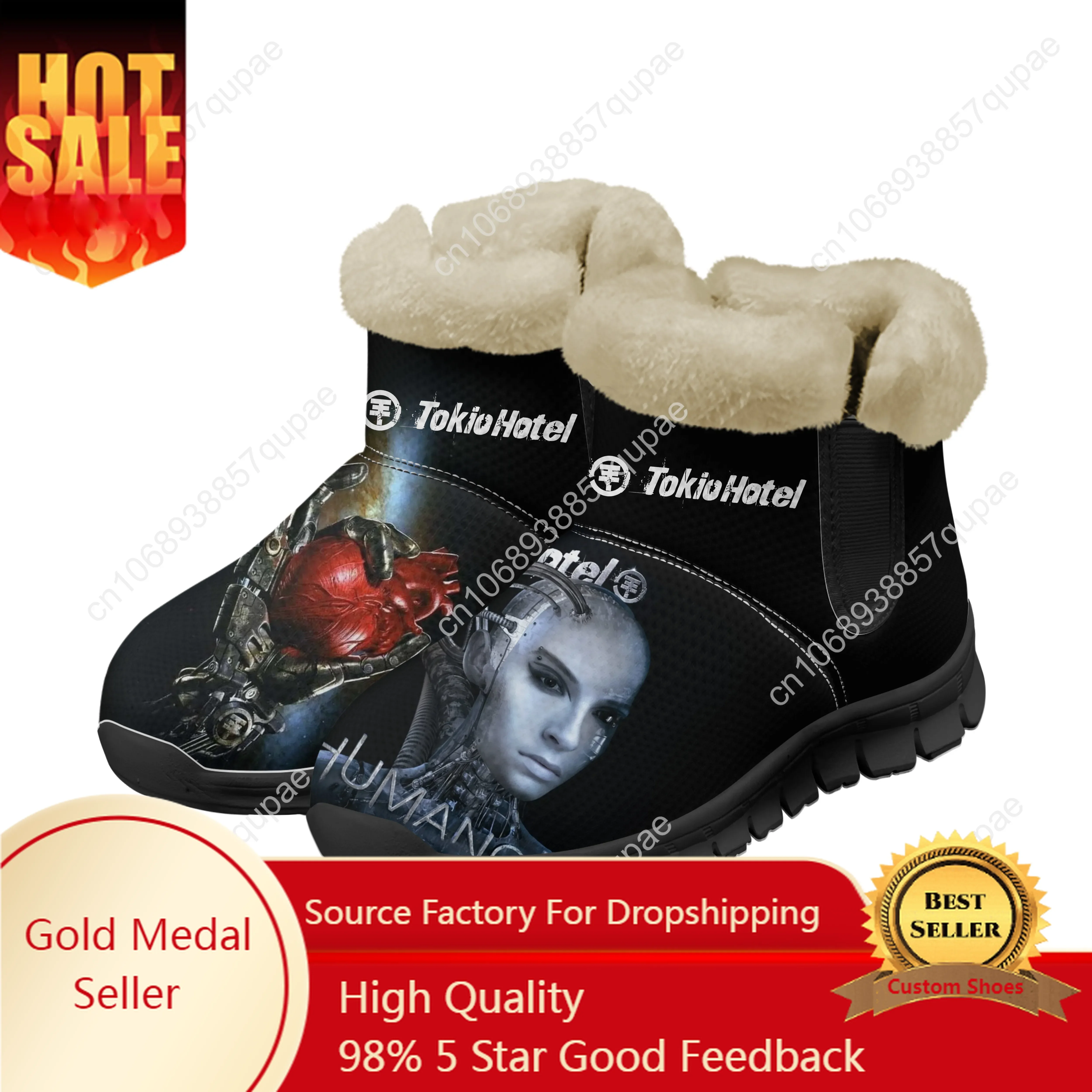 

Tokio Hotel Snow Boots Germany Rock Band Mens Womens Teenager Shoes Keep Warm High Quality Casual Lightweight Custom Sneakers