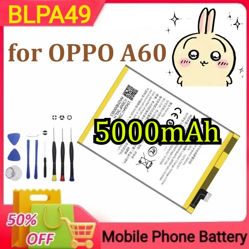 

BLPA49 / BLPA59 for OPPO A60 4G /CPH2631 for RENO12 5G Mobile Phone Battery New 5000mAh+tools