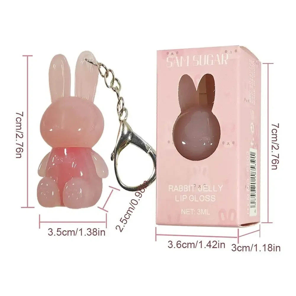 Błyszczyk do ust nawilżający, długotrwały, z zawieszką na rękę, wodoodporny, nieprzywierający do kubka, odporny na blaknięcie, uroczy, efekt wodny.