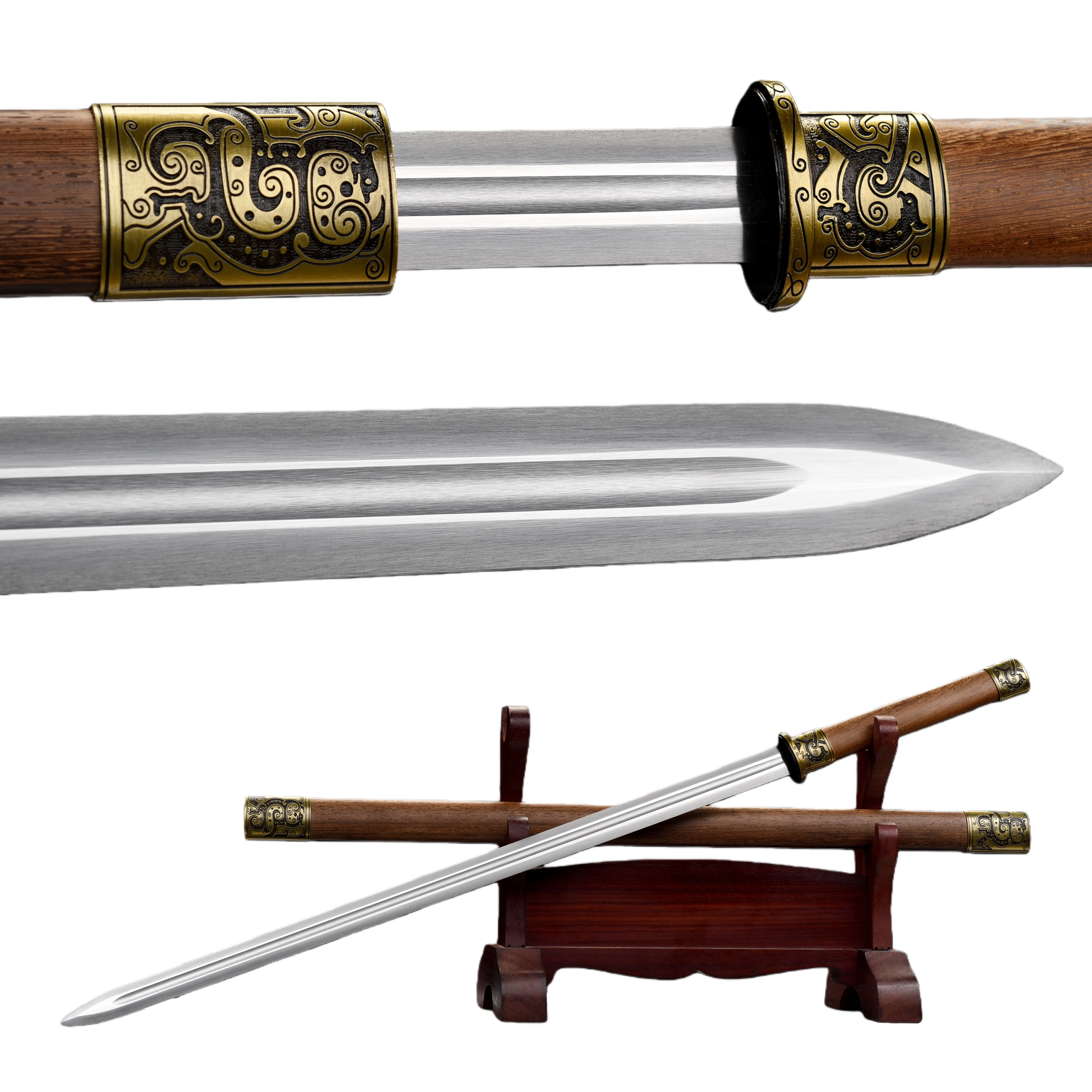 102cm Japanese samurai Blade sharp katana hero cosplay role-playing wooden scabbard real steel staff battle preparation training
