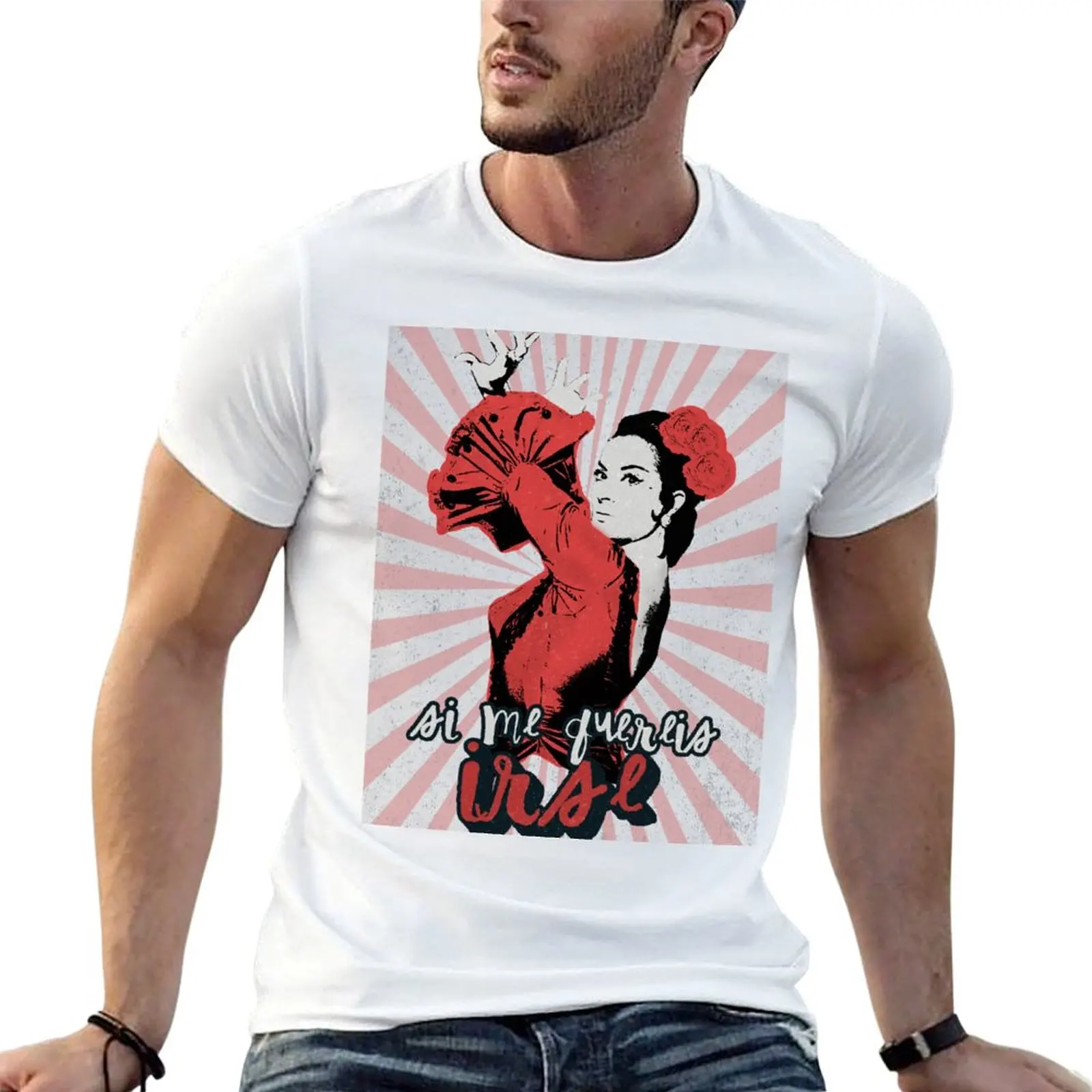 Lola Flores Si quieres regalarme la camiseta vintage, camiseta deportiva de algodón de manga corta
