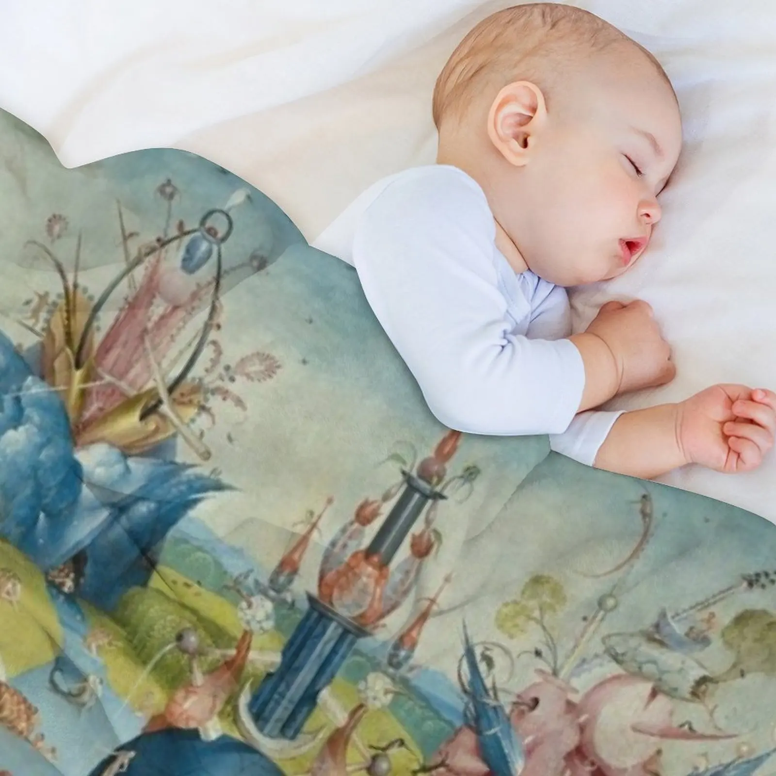 The Garden of Earthly Delights - Hieronymus Bosch Throw Blanket لطيف فاخر وسميك للتخييم، بطانيات فاخرة مصممة