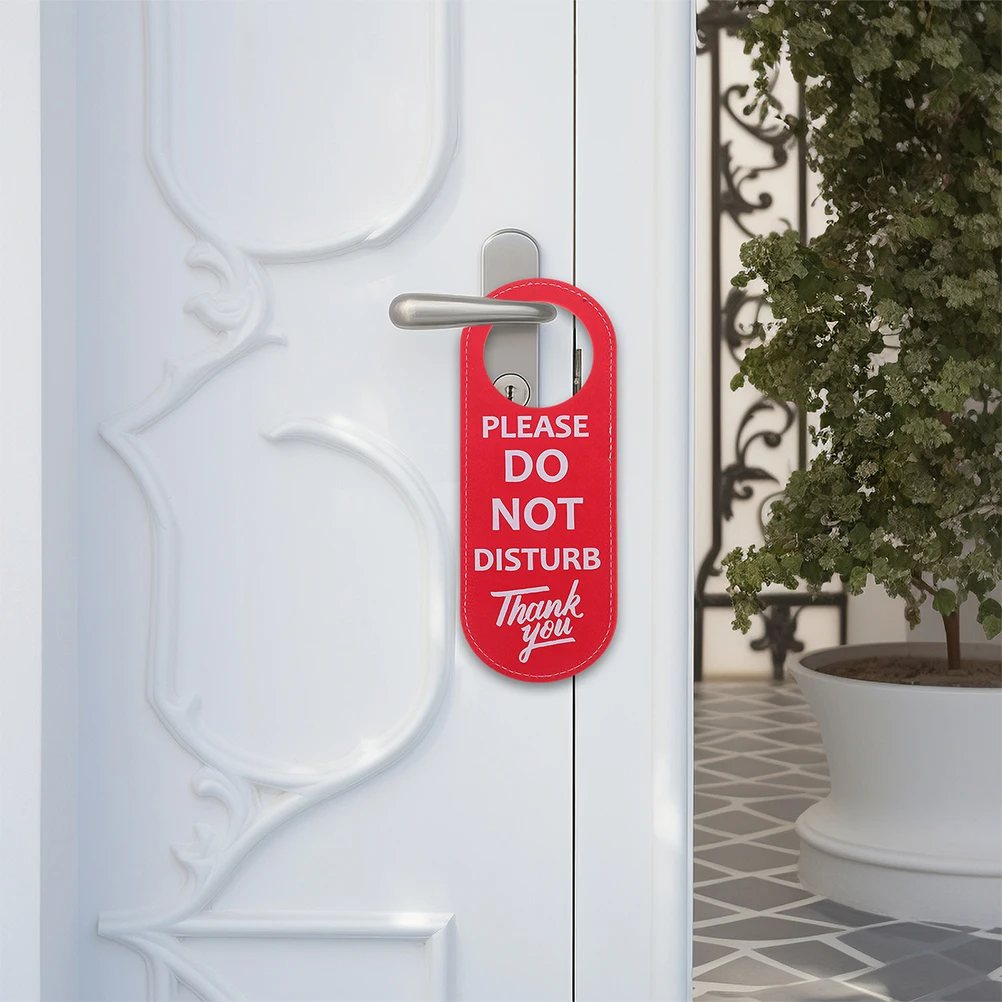 

2 Pcs Hangers Do Not Disturb Sign Privacy Door Hanging Accessories Red Office Tag Staff