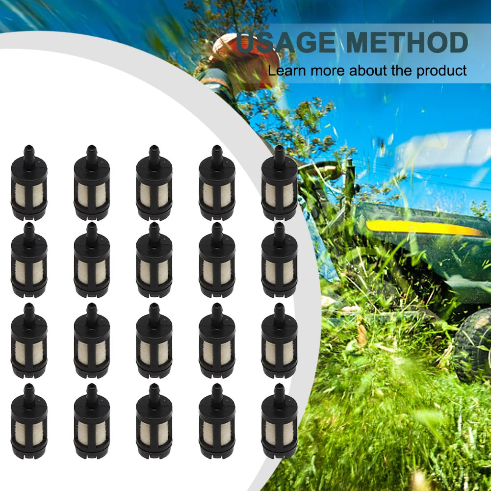 20PCS For Most Fuel Filter For Garden Machinery Grass For Chainsaws Blowers Trimmer Chainsaw Carburetor Garden Tools