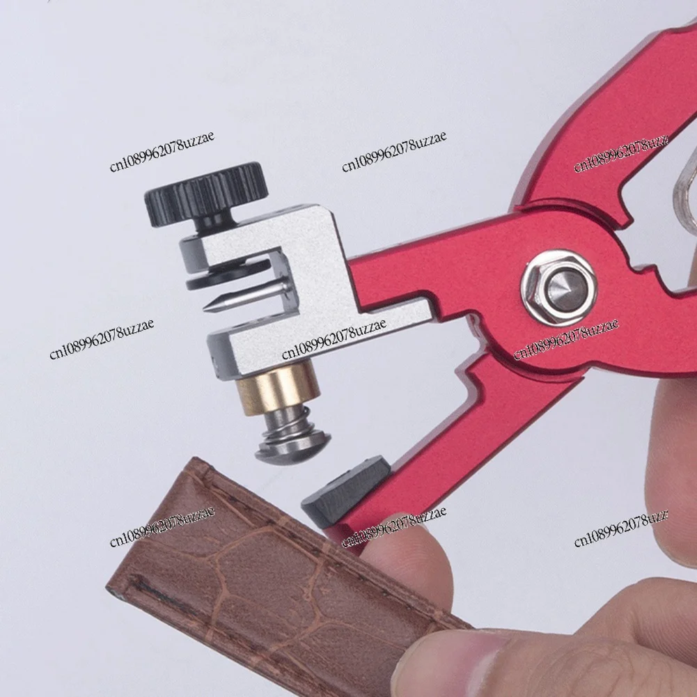 Leather Watch Bracelet Cutting Plier for Straps To Fix Catches Spring Bar Hand Tool Pliers Red Straight