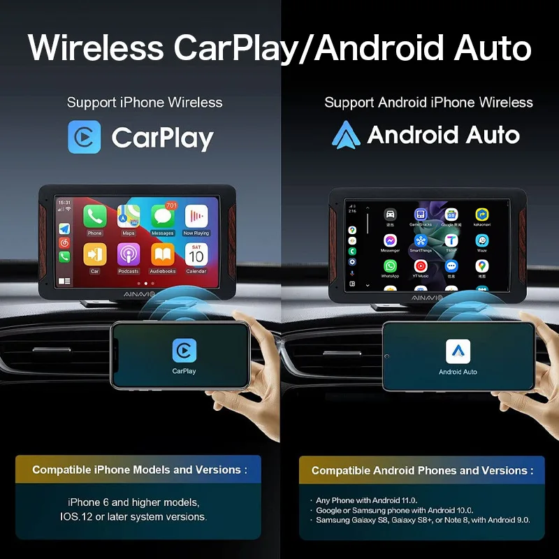 Carplay ai box sem fio carplay android auto converson caixa sem fio apple carplay adaptador embutido netflix youtube para audi
