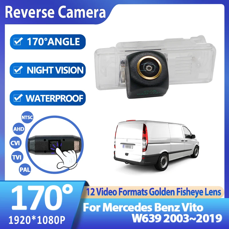 Rear View Camera Night Vision AHD Waterproof Parking Reverse Camera For Mercedes Benz Vito W639 2003~2015 2016 2017 2018 2019