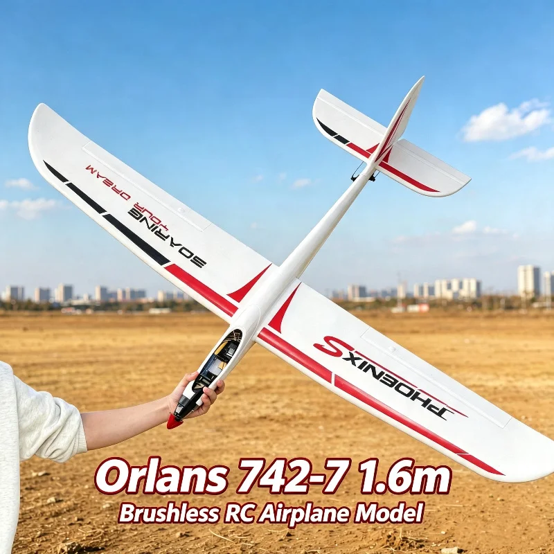 Hpt Orlans 742‑7 Phoenix 1.6m Wingspan Extra Large Brushless Remote Control Aircraft Model 6CH Electric RC Fixed-Wing Glider Toy