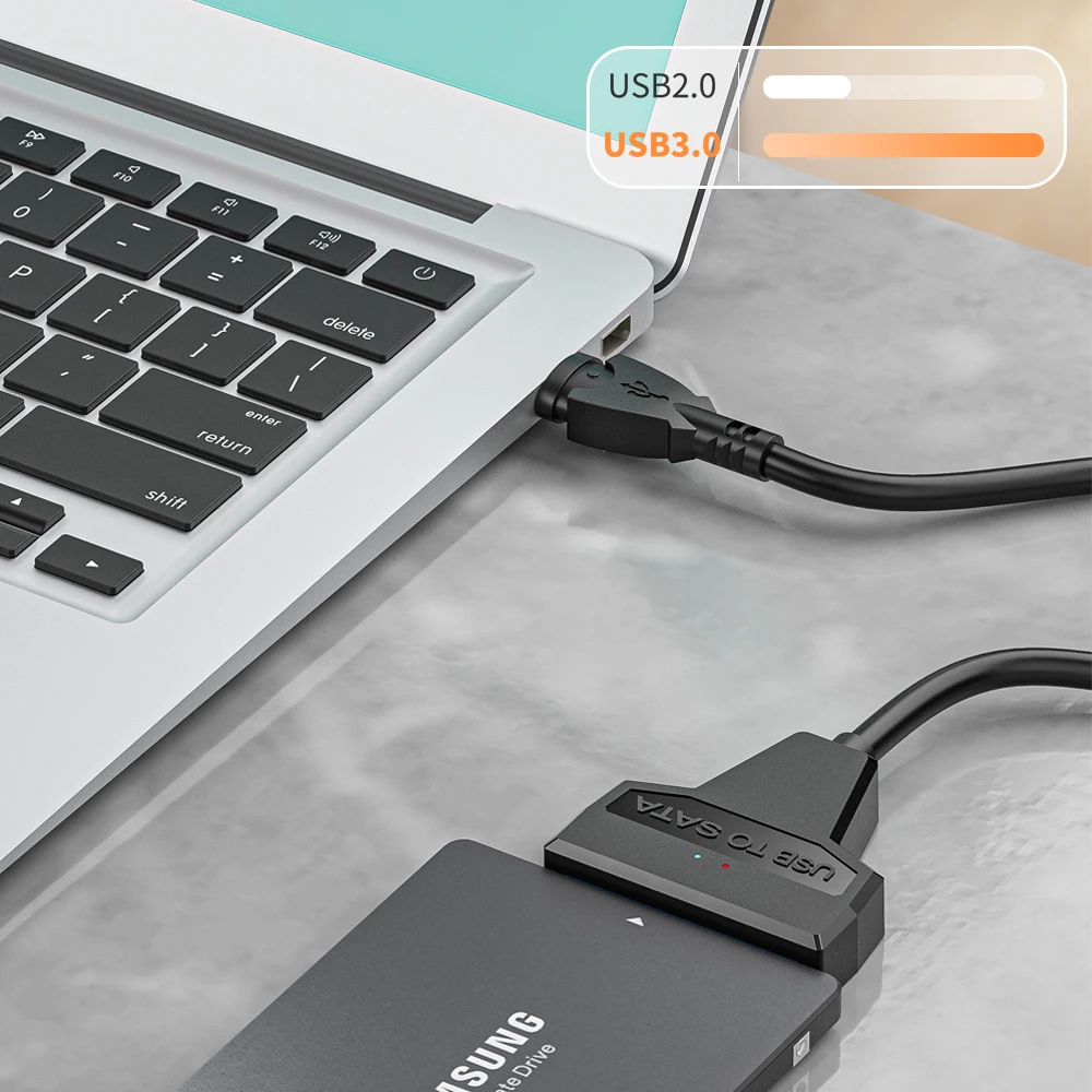 Nuevo adaptador prod SATA a USB 3,0 a Cable SATA transmisión de datos de alta velocidad de 6Gbps HDD para disco duro de 2,5 pulgadas adaptador SATA