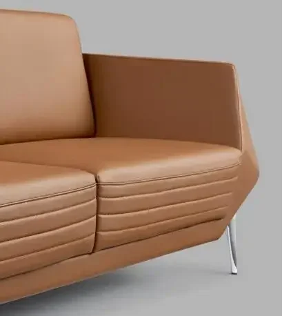 Moderne Büromöbel im Wohnzimmer-Design. Ledersofa, Bürosofa-Set