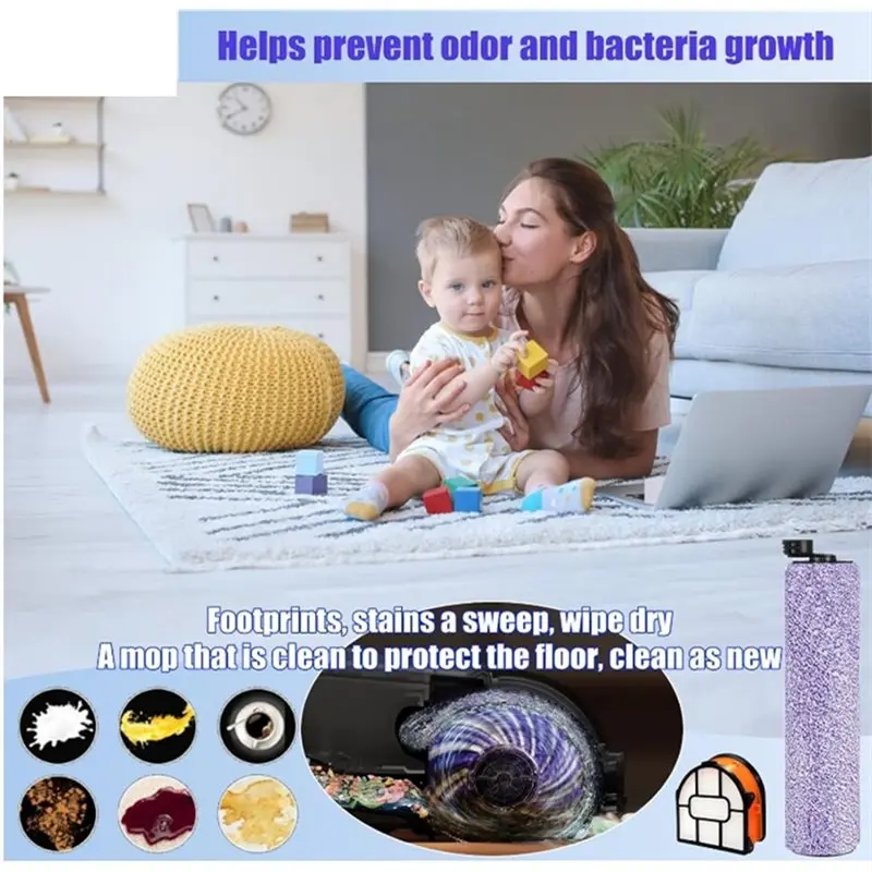 

A83G-Replacement Brushroll & Filte Bundle For Shark WD101 WD201 WD100 WD200 AW201 WD200C WD201C WD101C Vacuum Cleaner WDB1F2