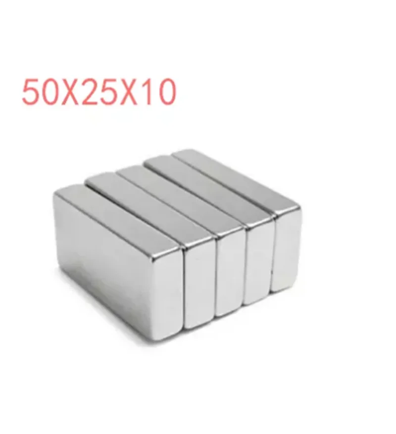 

Неодимовые магниты 20 шт., N35 50x25x10 мм, мощный магнит, крупные сверхмощные Ленточные блочные магниты, редкоземельные неодимовые 50*25*10 мм