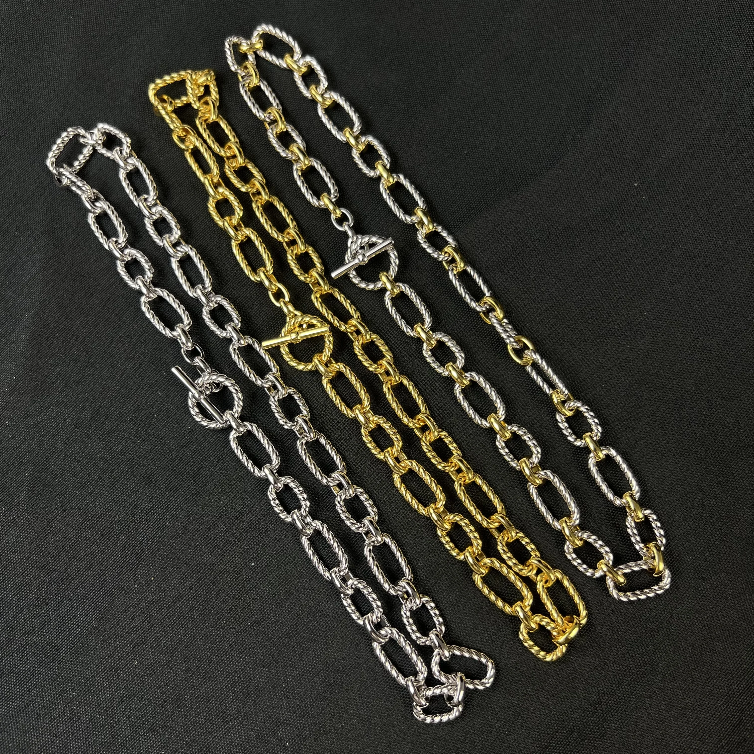 S925 فضة 2025 نمط جديد الياقوت OT مشبك قلادة موضة محايدة الاتجاه الرجعية شخصية فاخرة مجوهرات هدية #1