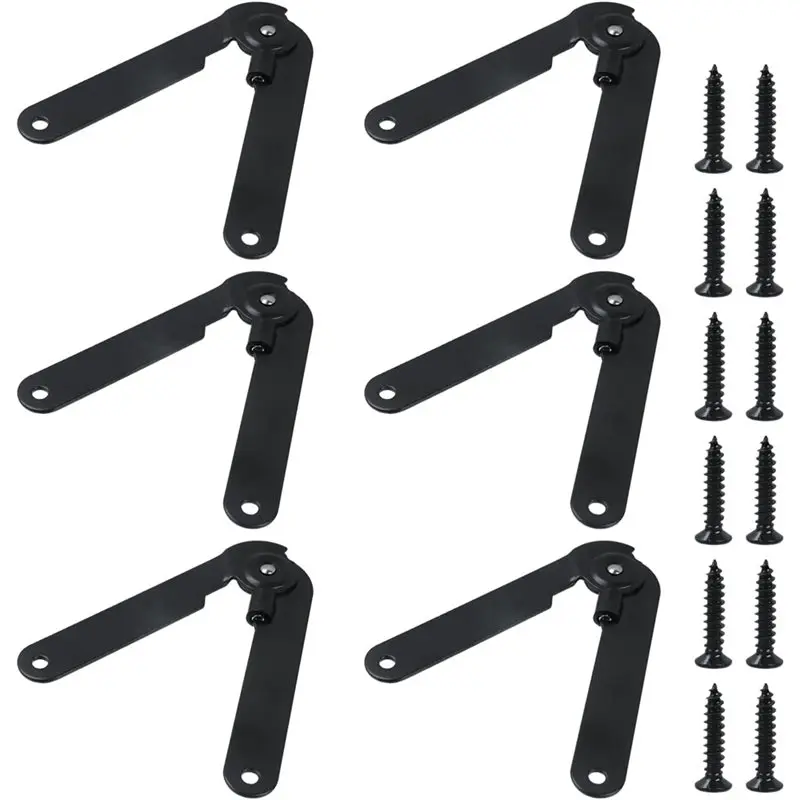 

AAAF 6Pcs 180 Degree Rotatable Support Hinges,9" Folding Lid Support Hinges For Furniture Cabinet Cupboard Box Jewellery Gift