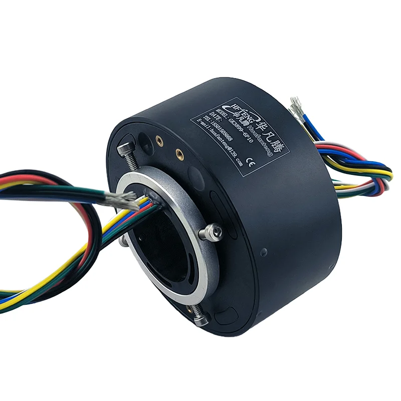 

Conductive slip ring 4-way 10A inner hole diameter 38.1mm 360° infinite rotation connection current stable transmission