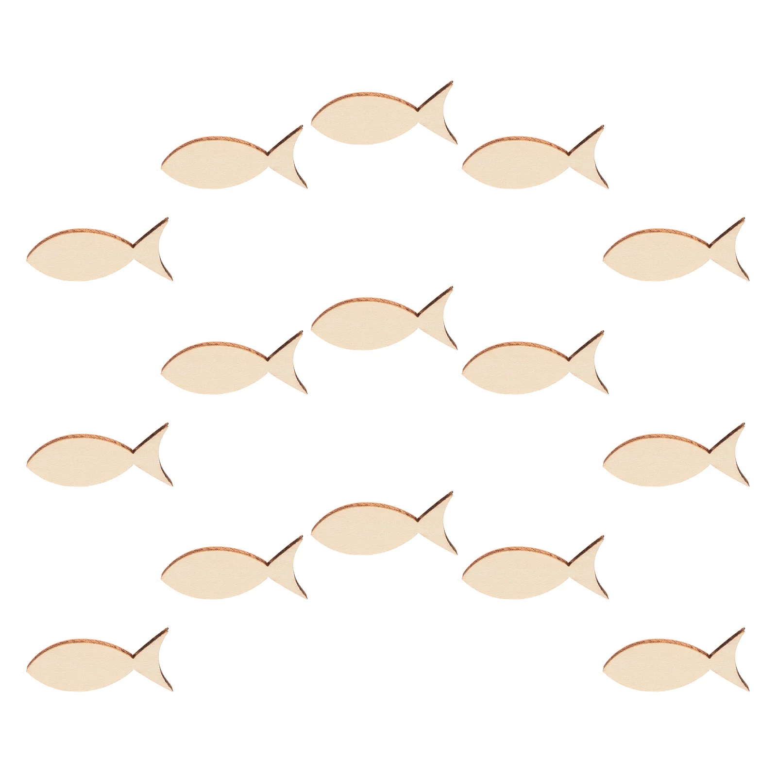 

50 Pcs Fish Shaped Wooden Ornament Craft Supplies Party Decorations Unfinished Blank Signs Small Cutouts