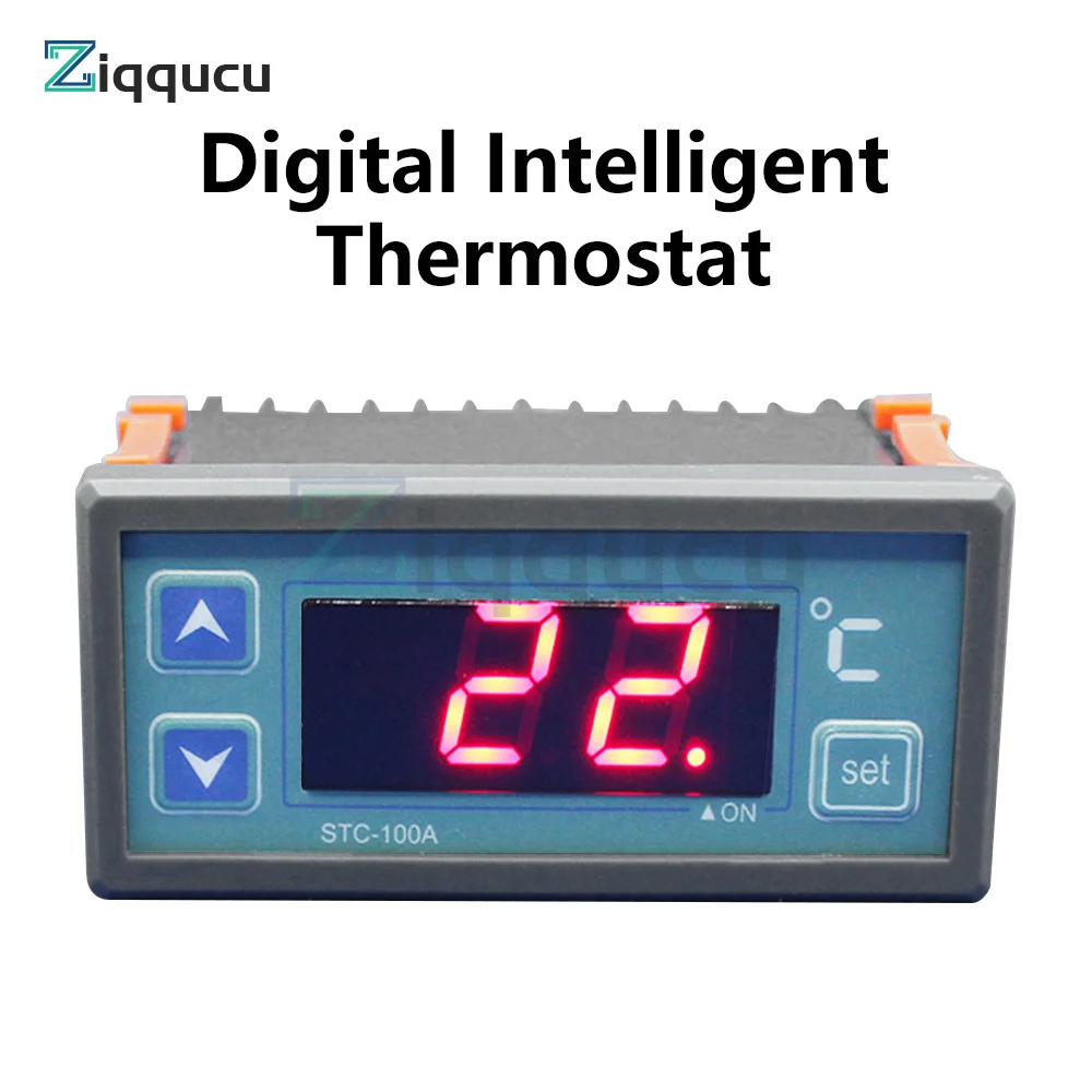 STC-100A Digital Temperature Controller AC 220V Digital LED Temperature Controller Thermostat with NTC Sensor Probe