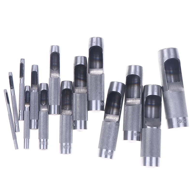 1 шт., дырокол для кожи 3-25 мм, круглый стальной кожаный дырокол для рукоделия, полый дырокол для металлических прокладок, кожа, пластика, резины