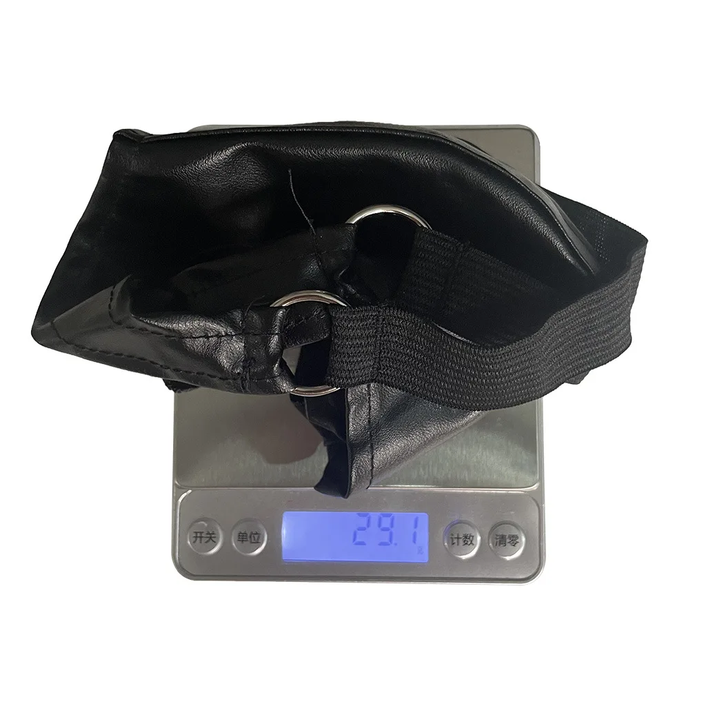 ผู้ชายเร้าอารมณ์ T กลับ Thongs เกย์เซ็กซี่ต่ําเอว U กระเป๋านูน G-String หนัง Faux สีดํา Homme เปิดก้นกางเกงยืดหยุ่น