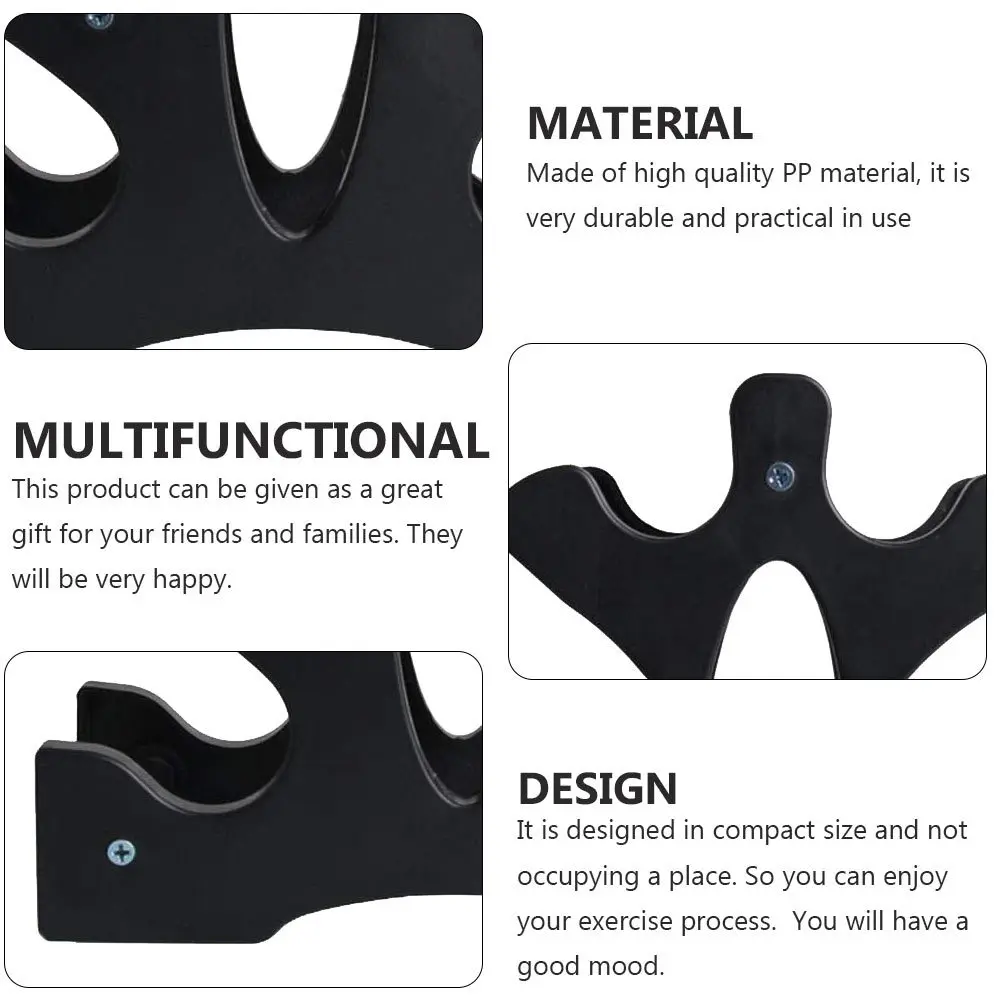 

1 шт. кронштейн для гантелей, практичный держатель для гантелей из полипропилена, компактная стойка для выставки товаров, нескользящая трехслойная подставка для хранения для тренажерного зала