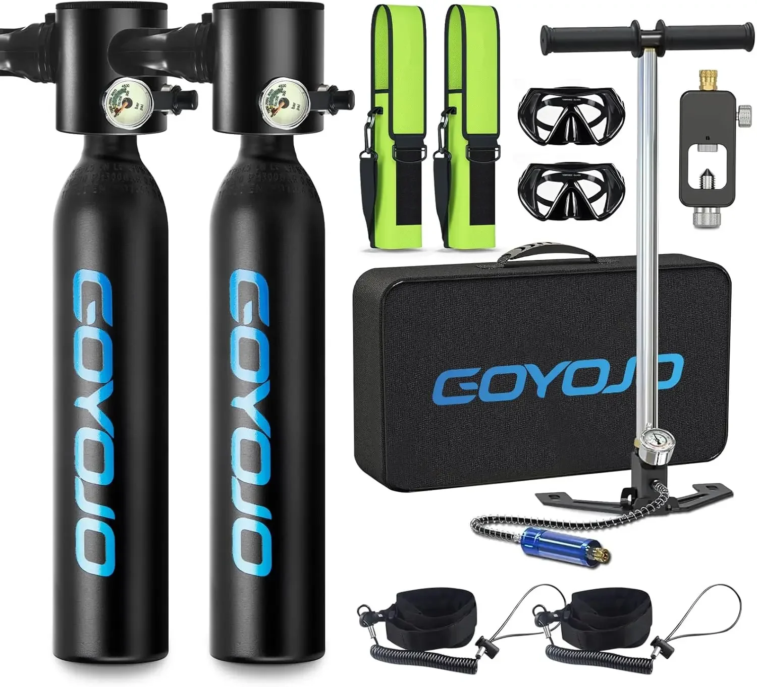 GOYOJO Compact Lung Tank Scuba Tank for Diving Oxygen with 0.5L Mini Scuba Dive System Underwater Portable Ideal for Training