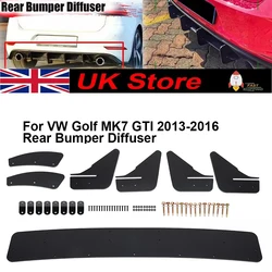 For VW Golf 7 MK7 GTI Rear Blade Fin Diffuser & Side Splitters Spoiler Body Kit 13-16 Accessories Auto Exterior Parts Modificate