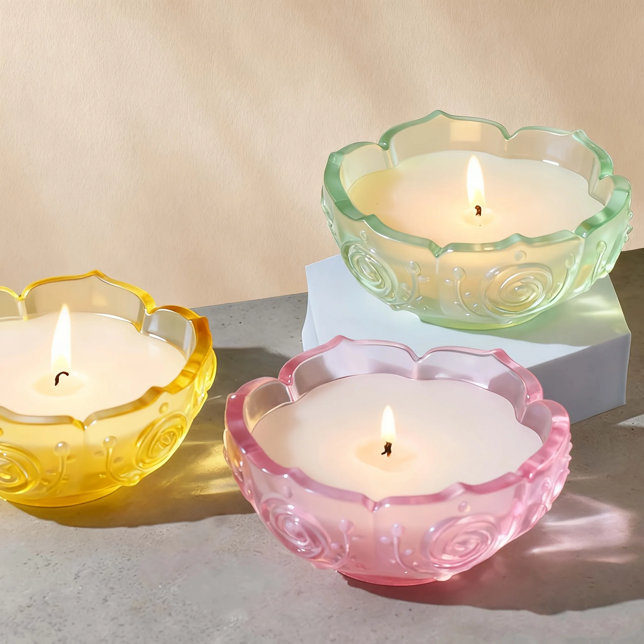 1pc- Lotus bowl resin mold, lotus tea lamp casting, DIY jewelry box, storage container, home dining table decoration
