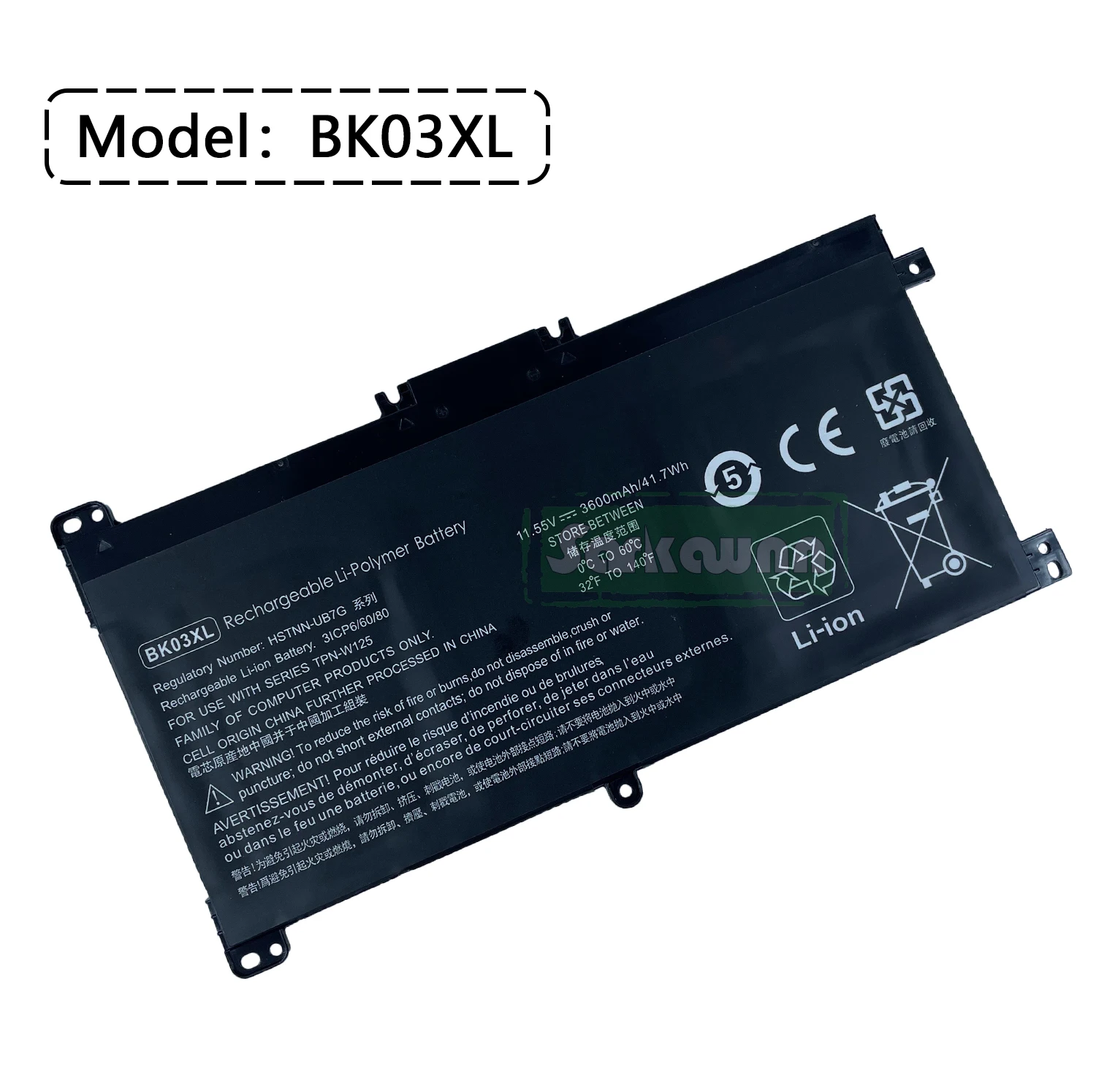 SARKAWNN – batterie 3 cellules BK03XL pour ordinateur portable HP X360 14M-BA 14-BA102TU