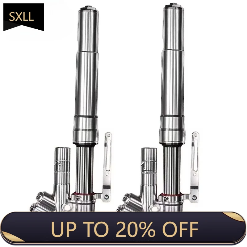 โช้คอัพแบบกลับหัว SXLL VDV-V7 ระยะห่างรู 400 มม. แกน 43 เหมาะสำหรับรถจักรยานยนต์หลากหลายรุ่น โช้คอัพหน้า