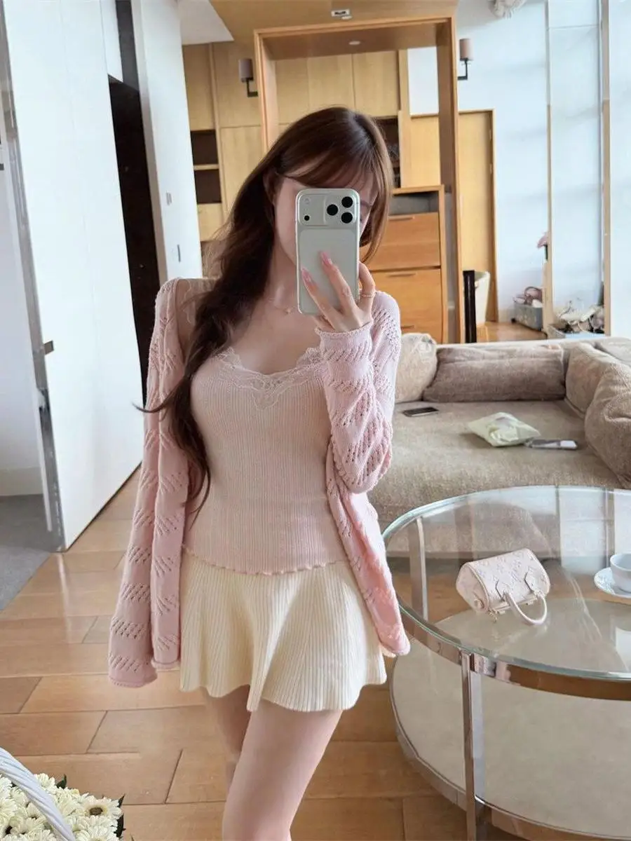 Elegant High Waist  Skirt  Color Versatile Casual Style Lengthening Legs Basic Umbrella Skirt for Young Women