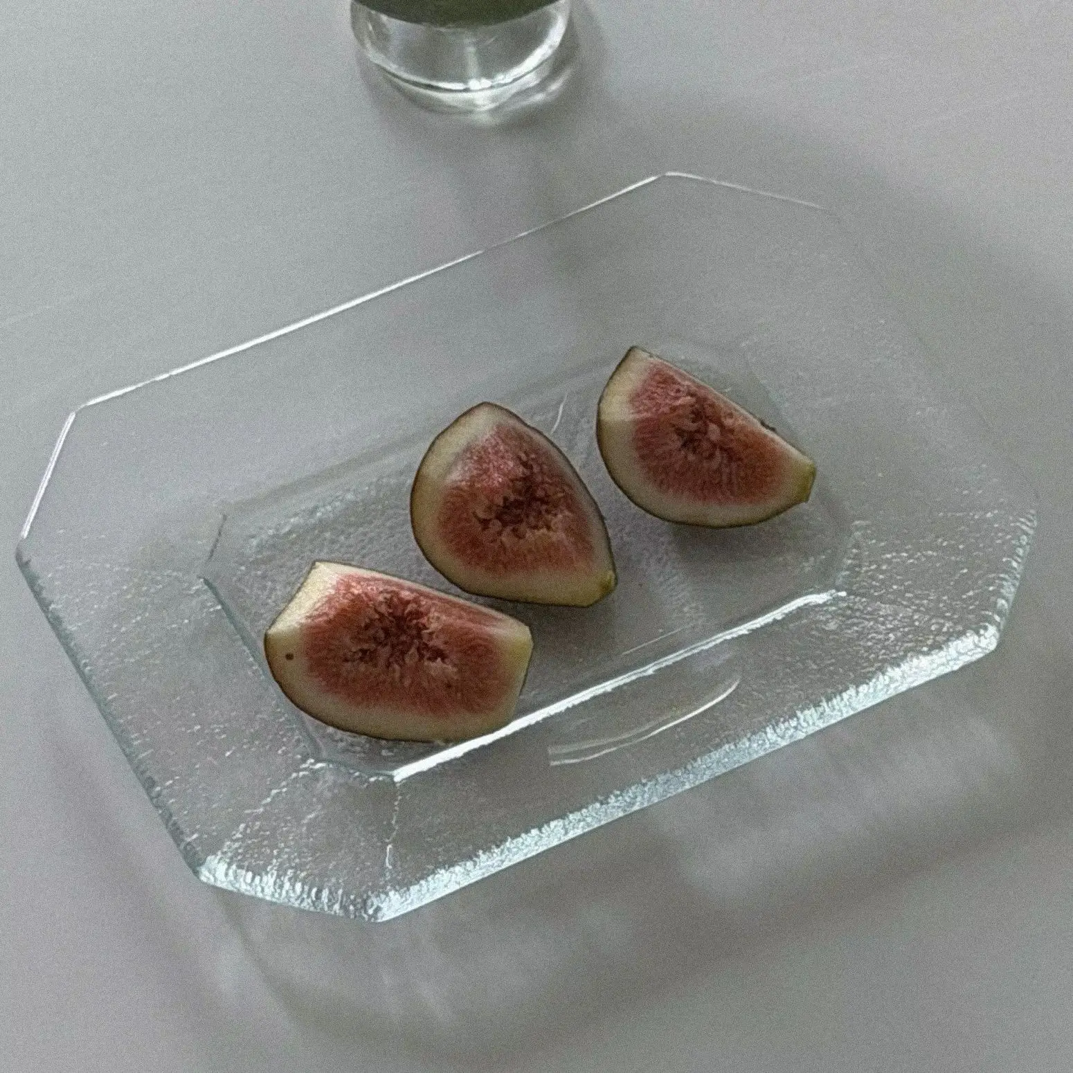 New Ins Style Octagonal Polygonal Handmade Glass Plate, Multi-purpose Dessert Pudding Dish, Decorative Serving Tray for Coffee,
