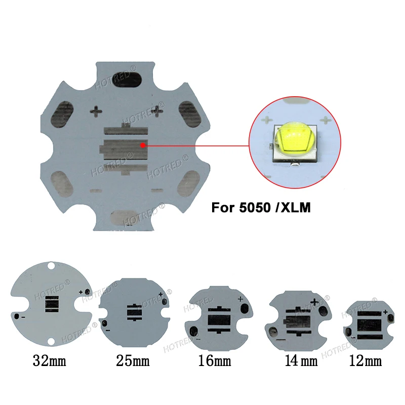 10-50szt Podłoże płytki PCB LED 16/20mm Podstawa Radiator dużej mocy 1W 3W XPE 3535 5050XML 25mm Dioda RGB RGBW DIY System chłodzenia