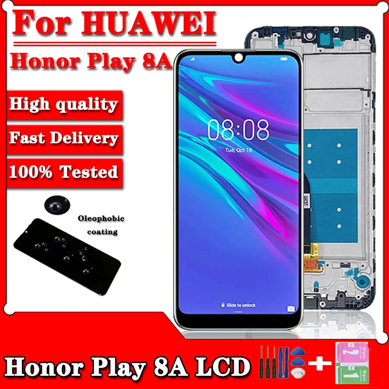 

6.09''For Huawei Honor 8A LCD JAT-L29 L29 AL100 TL100 Display LCD Honor 8A Pro L41 LX1 LX3 Touch Screen Digitizer Assembly Frame