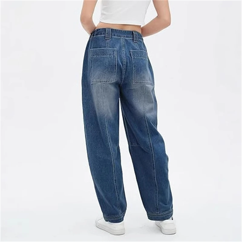 ผู้หญิง 2025 ใหม่เอวสูงหลวม Fit Flared Bootcut DENIM กางเกงยีนส์สบายๆสวมใส่ทุกวันแฟชั่นอินเทรนด์ฤดูร้อนยืดกางเกง
