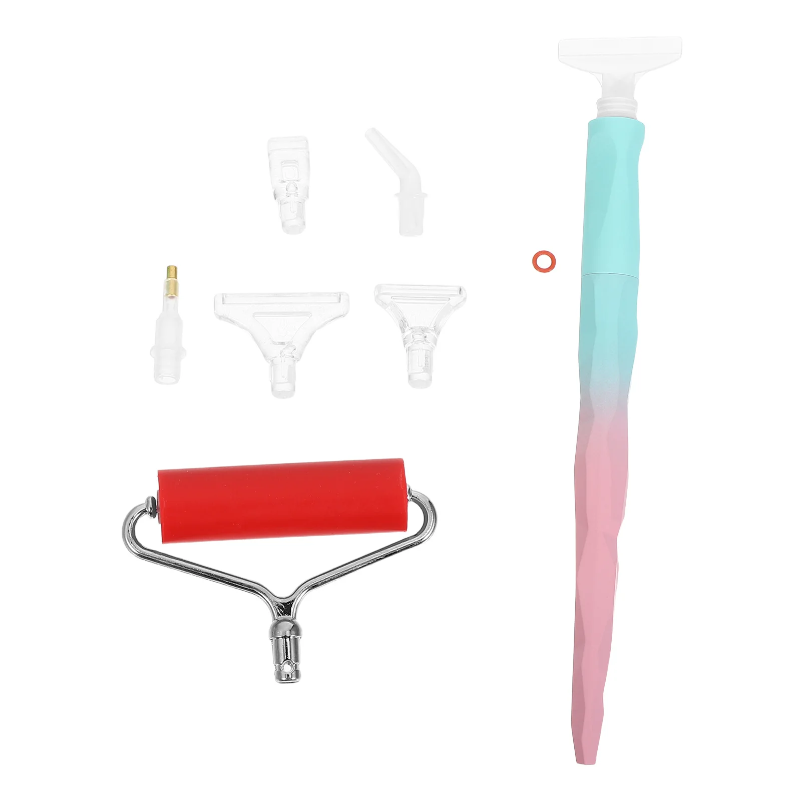 1 Zestaw Narzędzi do Malowania Cyrkoniami: Pióro do Malowania Cyrkoniami z Plastikową Końcówką, Wałek do Cyrkonii, Narzędzie do DIY, Malowanie Cyrkoniami, Ozdoby do Paznokci, Precyzyjne Cyrkonie