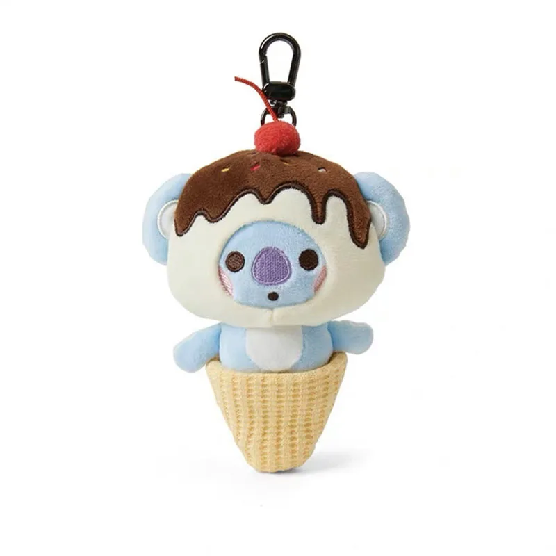 Kawaii BT21 anime cartoon dessert series keychain cute new plush doll backpack ornament Desktop ornaments Festival gifts