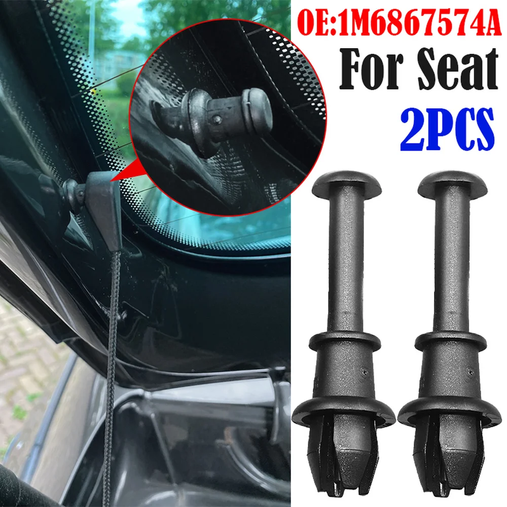 2X Parcel Shelf String Clips 1M6867574A For Seat Leon Ibiza 6L 6J Toledo 1M 5P KG Altea Arona Grapas De Plastico Para Automovil