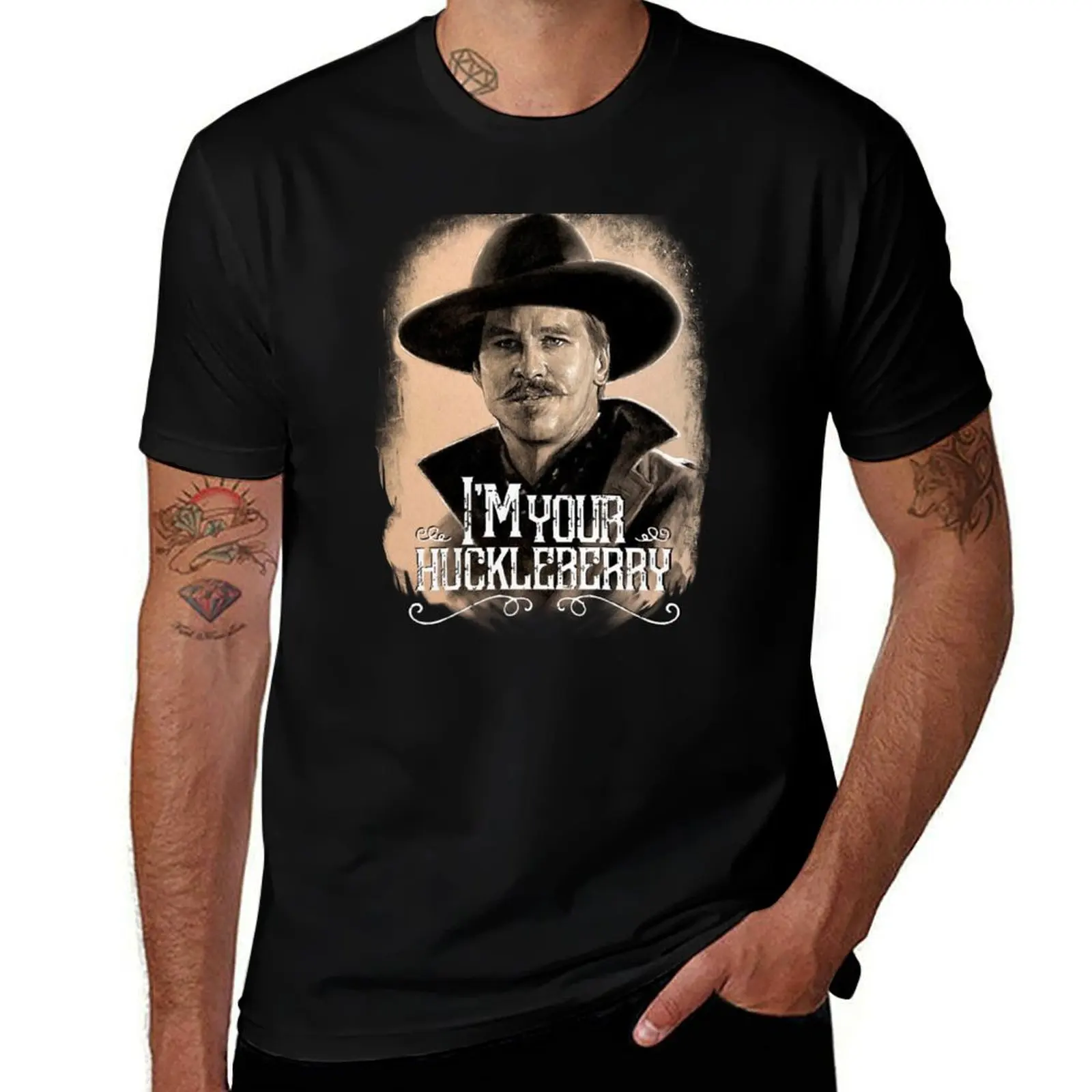 Doc Holliday Huckleberry Tombstone Wyatt Earp T-Shirt Everyday Wear Basic Short Sleeve Top T-Shirt