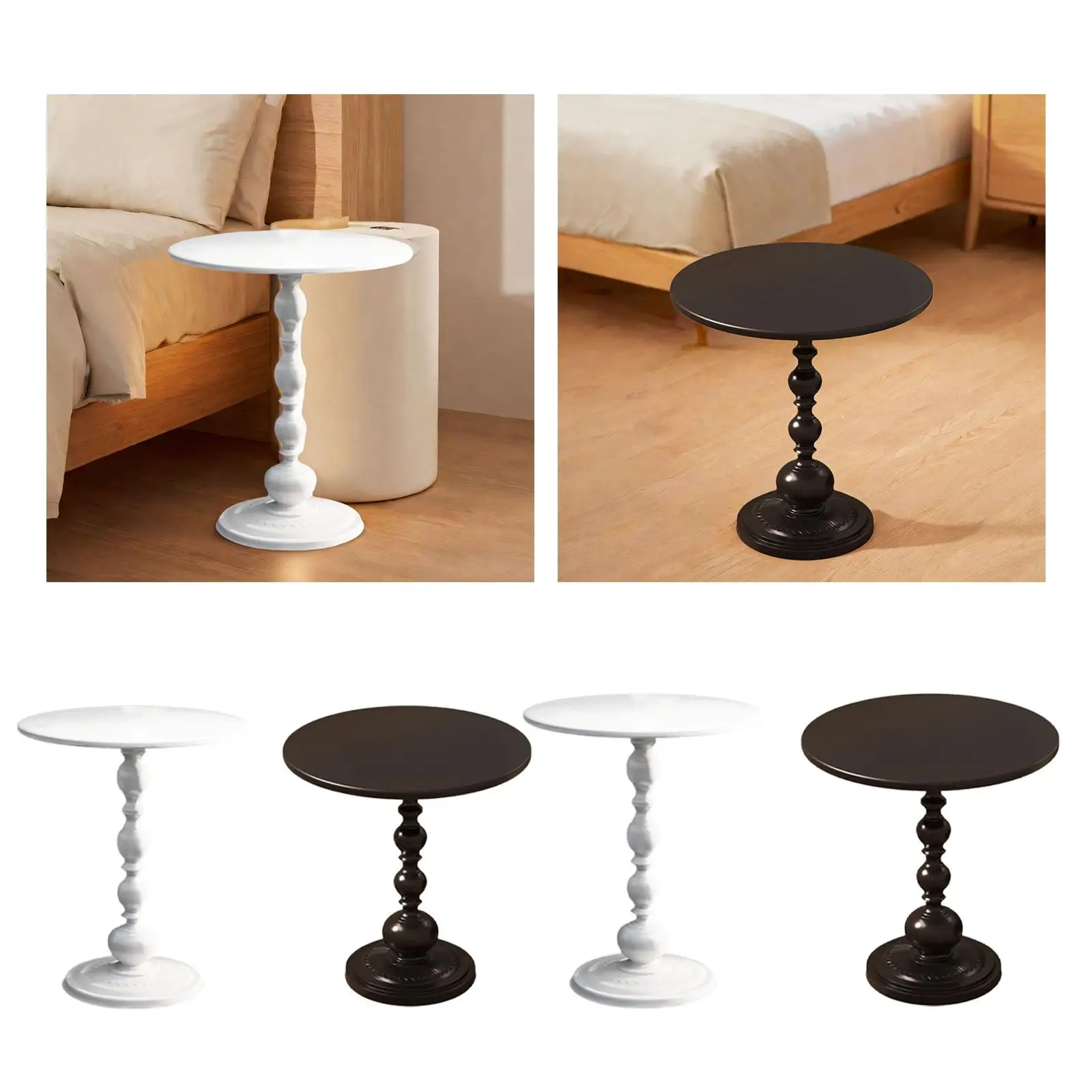 

Small End Table Outdoor Table Sturdy Casual Table Bedside Table Couch Table for Balcony Hotel Small Place Indoor Living Room