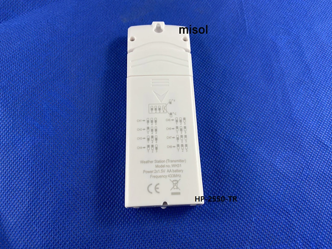 Imagem -03 - Sensor de Canal Múltiplo sem Fio Estação Meteorológica Umidade 433mhz Misol-wh31