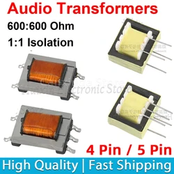 2PCS EI14 Type Audio Transformer 600:600 Ohm 1:1 Isolation Digital Signal Nickel Permalloy High Efficiency Isolated NEW