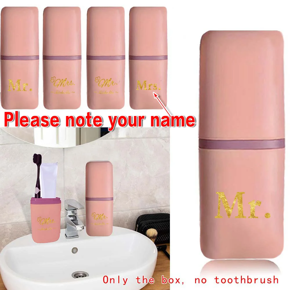 

Customized Name Toothbrush Box Large Capacity Detachable Mouthwash Cup Travel Organizer Portable Toothpaste Case Comb Shaver DIY