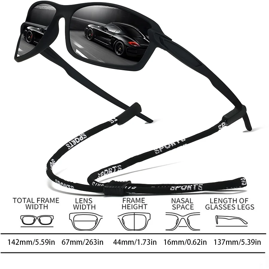 3 Stück modische Vintage-Sport-Sonnenbrillen für Herren und Damen, leicht, bequem, für Outdoor-Angeln, Fahren, Reisen und Freizeit – Detail 9