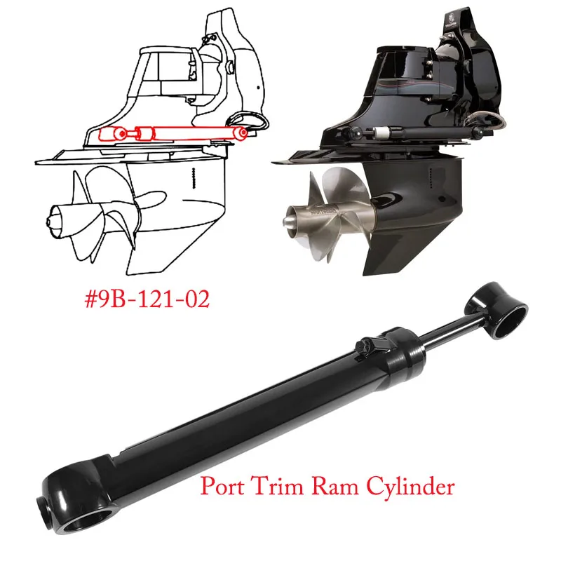 9B-121-02 Port Trim Ram Cylinder, Power Trim Replacement for All Mercruiser Bravo I,II, and III,Replace Oem 98703A26,18-2424 Etc